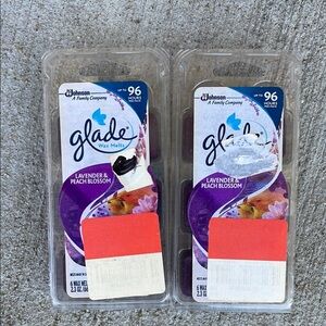 Glade wax melts lot of 2 NEW discontinued scent Lavender Peach Blossom